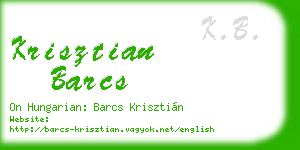 krisztian barcs business card