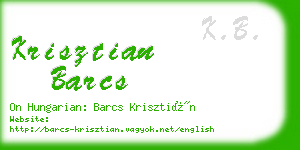 krisztian barcs business card